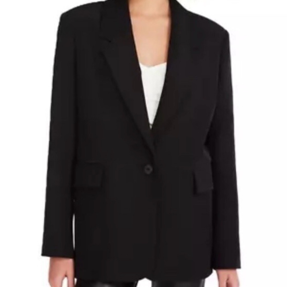 Steve Madden Single Button Black Blazer